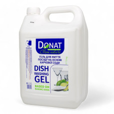 Donat Clean Nature Гель для миття посуду на основі харчової соди 5 л (каністра)