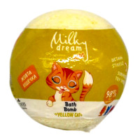Milky Dream Бомбочка для ванны детская Желтая кошечка 100 г