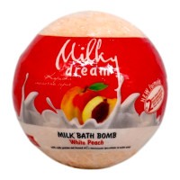 Milky Dream Бомбочка для ванны молочная Белый персик 100 г