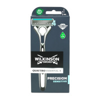Бритва для врат мужская Wilkinson Sword Quattro Titanium Sensitive 4 лезвия 1 шт + картридж 1 шт