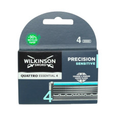 Сменные картриджи для бритья мужские Wilkinson Sword Quattro Titanium Sensitive 4 лезвия 4 шт