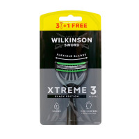 Одноразовые бритвы для бритья мужские Wilkinson Sword Extreme Black 3 лезвия 3+1 шт