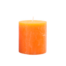 Свеча цилиндрическая Candlesense Decor Rustic оранжевая 75*70 (33 ч)