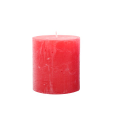 Свічка циліндрична Candlesense Decor Rustic червона 75*70 (33 год)