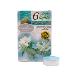Свеча-таблетка Candlesense Decor ароматизированная White Flowers 6 шт (4,5 ч)