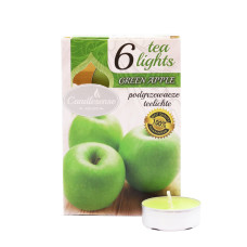 Свічка-таблетка Candlesense Decor ароматизована Green Apple 6 шт (4,5 год)