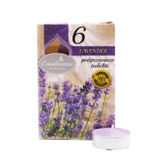 Свеча-таблетка Candlesense Decor ароматизированная Lavender 6 шт (4,5 ч)