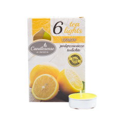 Свічка-таблетка Candlesense Decor ароматизована Lemon 6 шт (4,5 год)