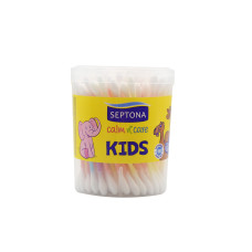 Ватные палочки Septona в круглом боксе KIDS 100 шт