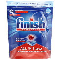 Таблетки для посудомийної машини Finish All in 1 20 шт