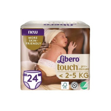 Підгузники Libero Touch розмір 0 (до 2,5 кг) 24 шт