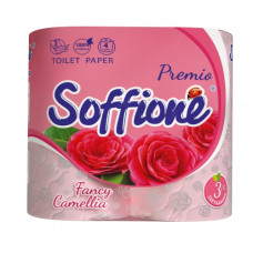 Туалетная бумага Soffione Premio 3-х слойный 4 рулона камелия