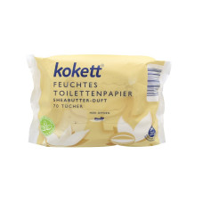 Влажная туалетная бумага-салфетки Kokett Karite 70 шт