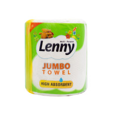 Бумажные полотенца Lenny двухслойные 1 рулон  (305 отрывов)