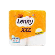 Бумажные полотенца Lenny XXL двухслойные 2 рулона