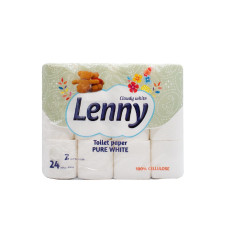 Туалетная бумага Lenny двухслойная 24 рулона