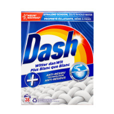 Dash порошок для стирки белых вещей Witter dan wit (38 стирок) 2,47 кг