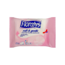 Вологий туалетний папір-серветки FLORALYS Soft 60 шт.