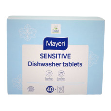 Mayeri Sensitive таблетки для посудомийної машини All in One 40 шт.