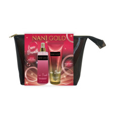 Nani Gold набор подарочный Love Breath (спрей д/тела 250мл, молочко д/тела 200мл,косметичка)