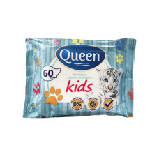 Влажная туалетная бумага-салфетки Queen Kids 60 шт.