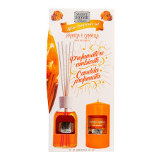 Sweet Home набор подарочный (ароматизатор для дома АПЕЛЬСИН И КОРИЦА 100 мл + свеча)