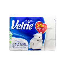 Veltie туалетная бумага Soft White 24 рулонов 3 слоя