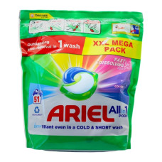 Ariel All in 1 гель-капсули для прання кольорових речей 51 шт.