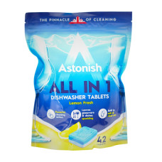 Astonish Таблетки для посудомийних машин ВСЕ В ОДНОМУ з сіллю та ополіскувачем 42 шт